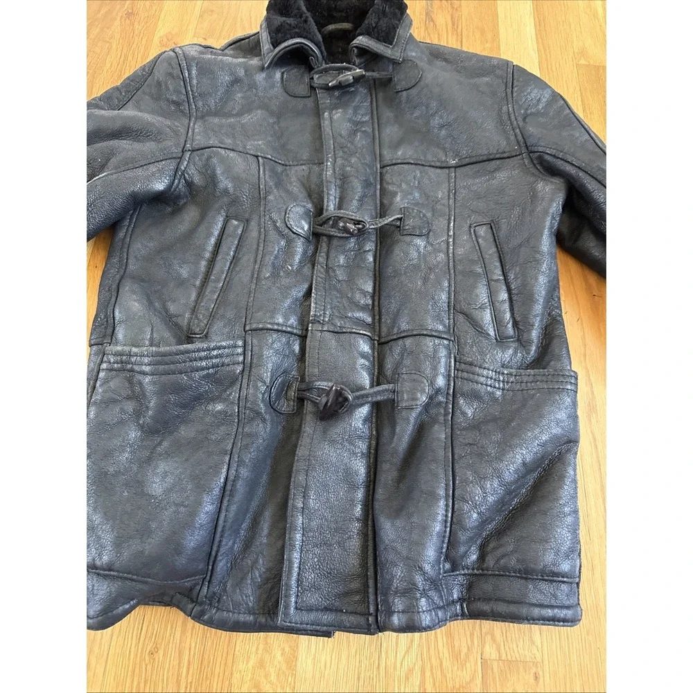 Men's Custom Made Sheepskin Leather Coat Size M/L.‎ Beautiful